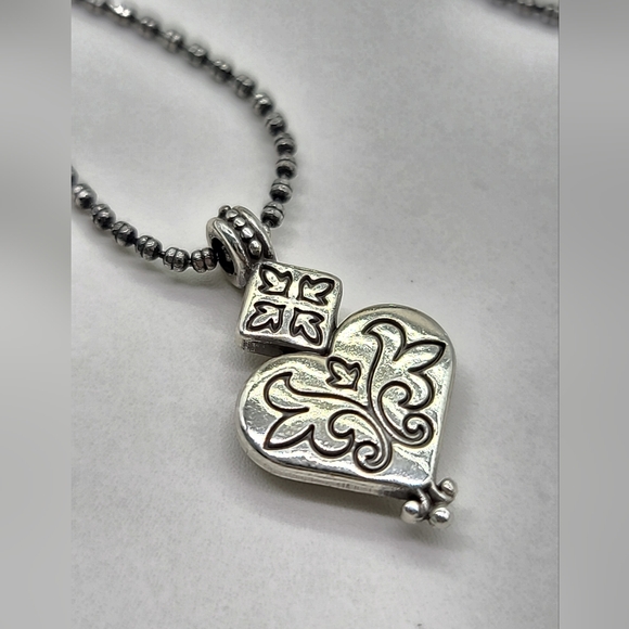 $56 Brighton "Maharani" Petite Faceted Swarovski Heart Pendant! Reversible ❤️ - Picture 7 of 10